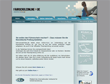Tablet Screenshot of fahrschuleonline.de